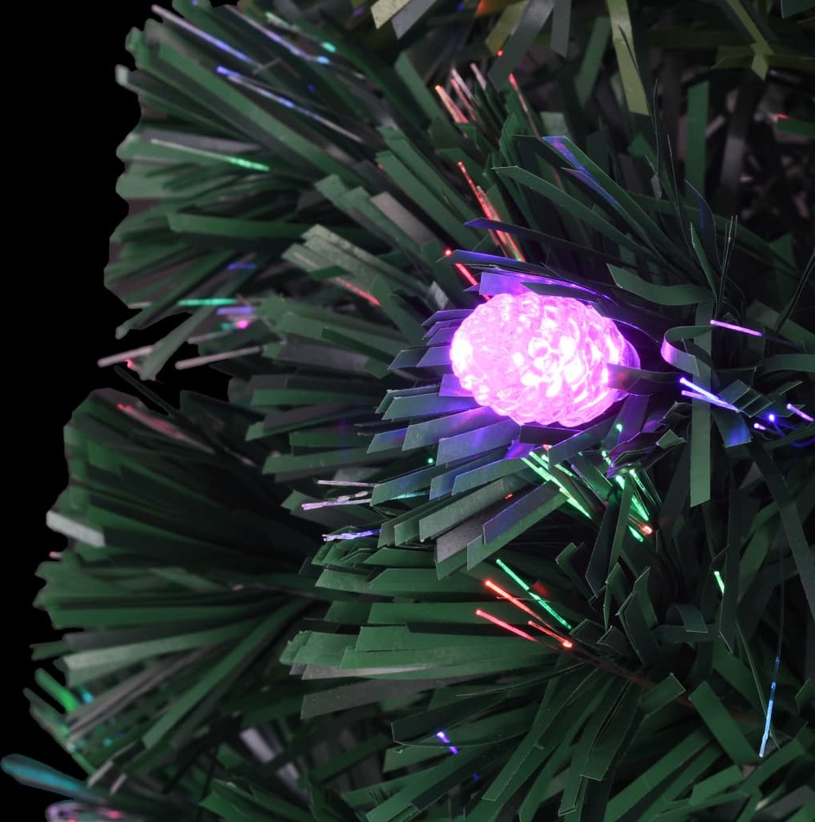 The Living Store Kerstboom 240 cm LED Glasvezel met Standaard