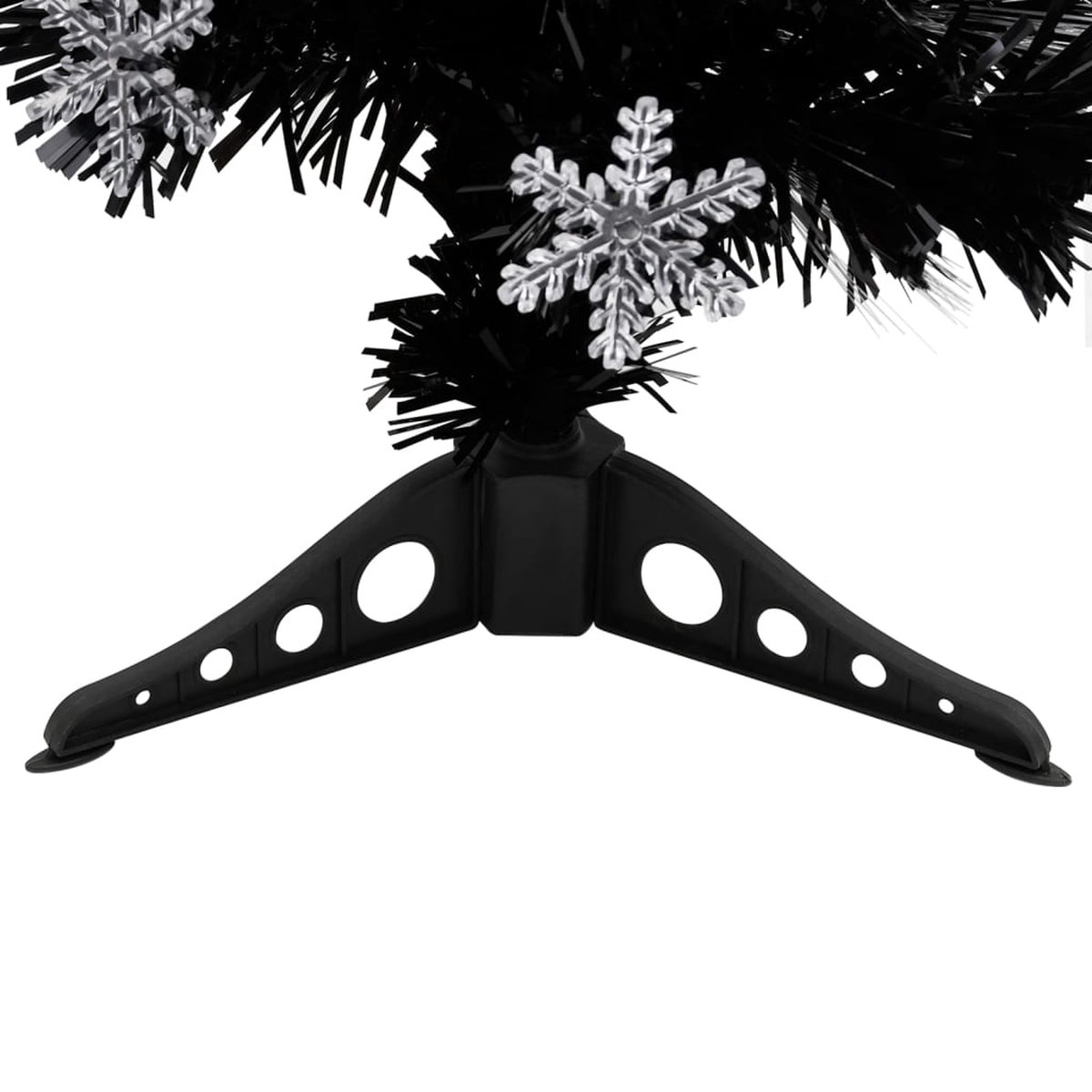The Living Store Kerstboom 64 cm Glasvezel Zwart