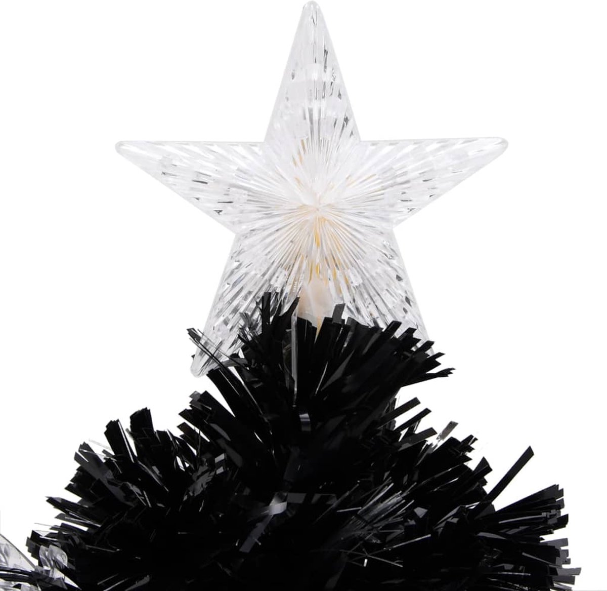 The Living Store Kerstboom 64 cm Glasvezel Zwart