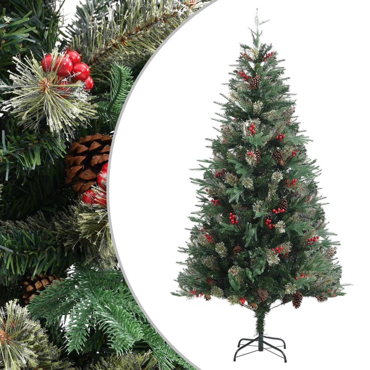 The Living Store Kerstboom Den 225 cm PVC PE groen