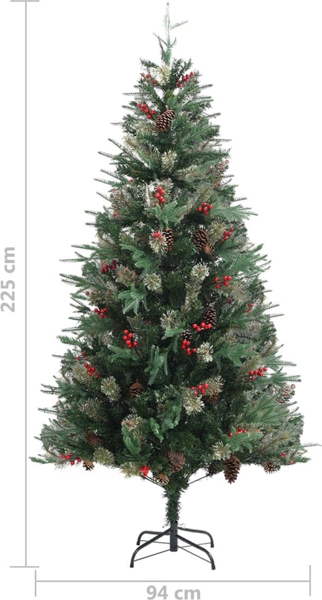 The Living Store Kerstboom Den 225 cm PVC PE groen