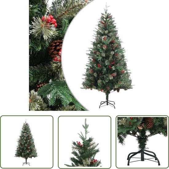 The Living Store Kerstboom Den 225 cm PVC PE groen