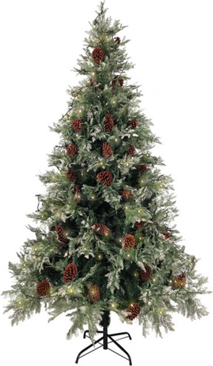 The Living Store Kerstboom LED 195 cm PVC PE groen