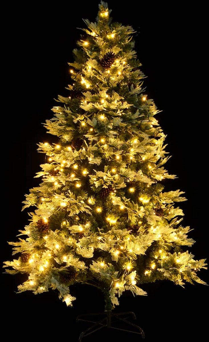 The Living Store Kerstboom LED 195 cm PVC PE groen