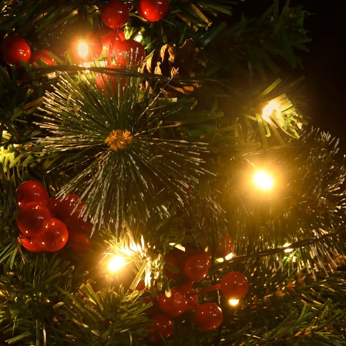 The Living Store Kerstboom LED PVC 76 cm Groen