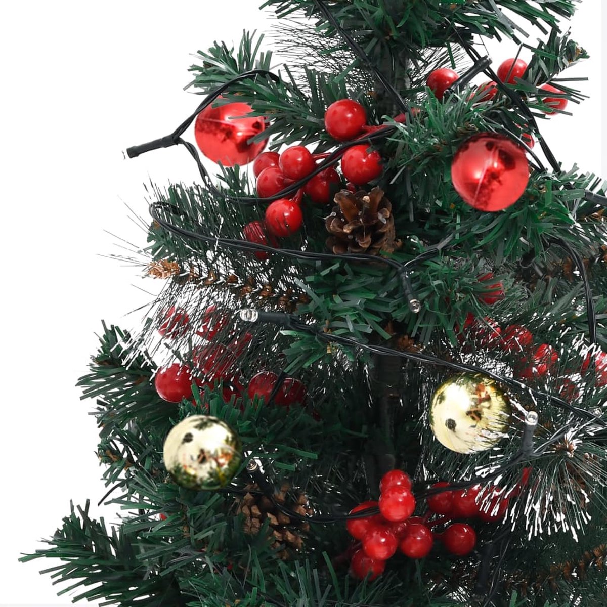 The Living Store Kerstboom LED PVC 76 cm Groen
