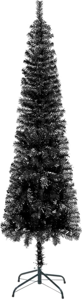 The Living Store Kerstboom smal 150 cm zwart