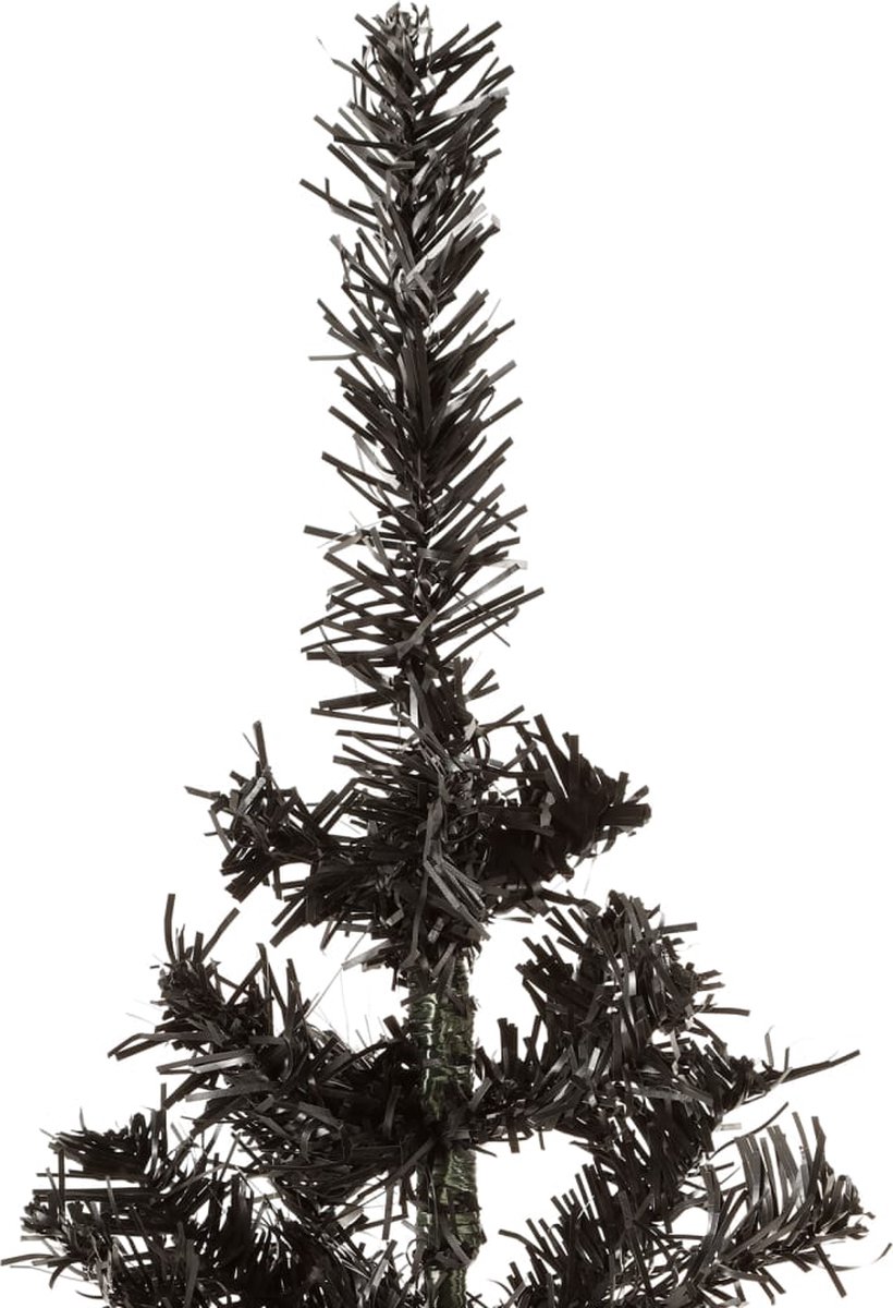 The Living Store Kerstboom smal 150 cm zwart