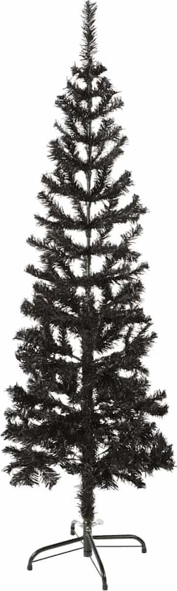 The Living Store Kerstboom smal 150 cm zwart