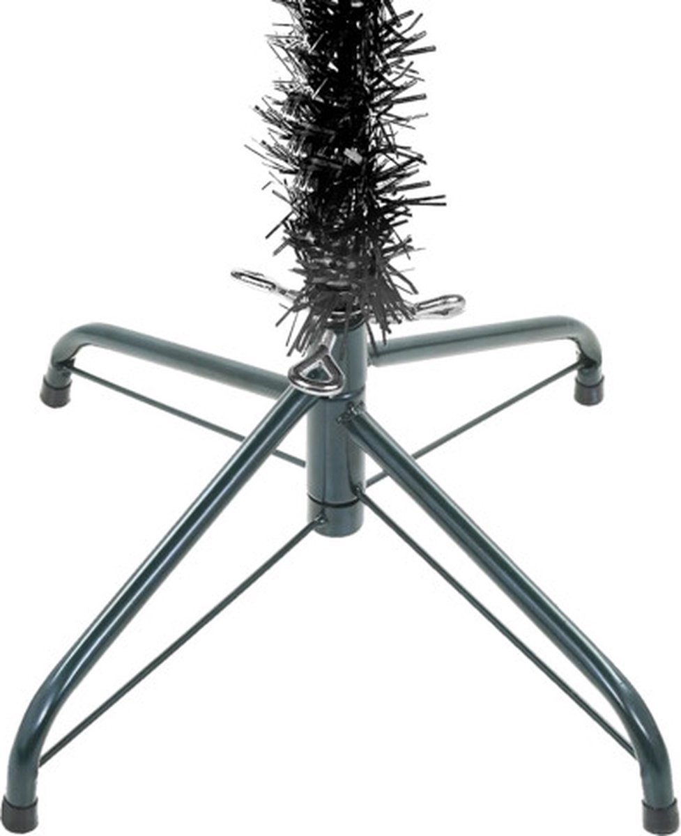 The Living Store Kerstboom smal 150 cm zwart