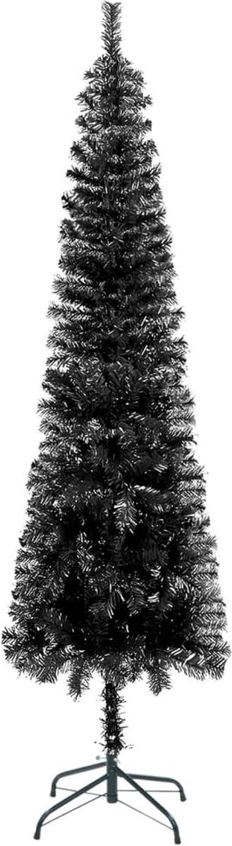 The Living Store Kerstboom smal 180 cm zwart