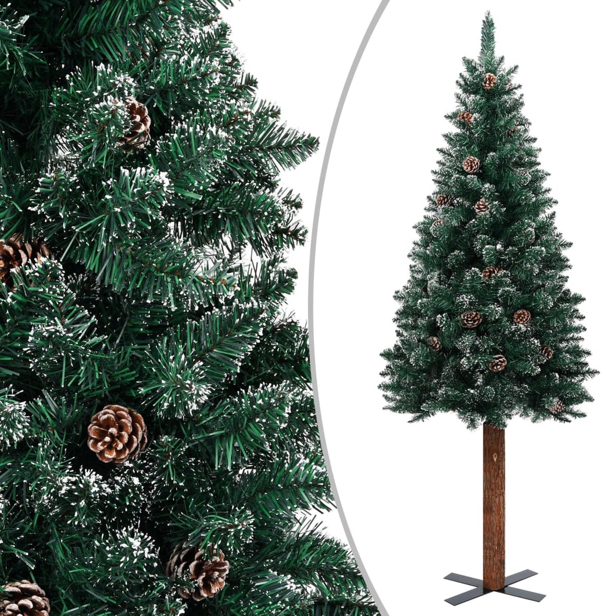 The Living Store Kerstboom Smal 210 cm Groen