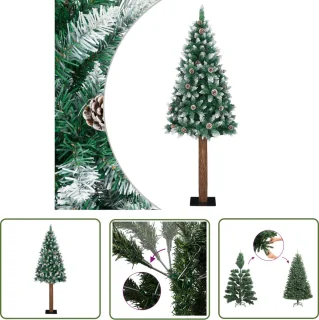 The Living Store Kerstboom Smal 210 cm Groen
