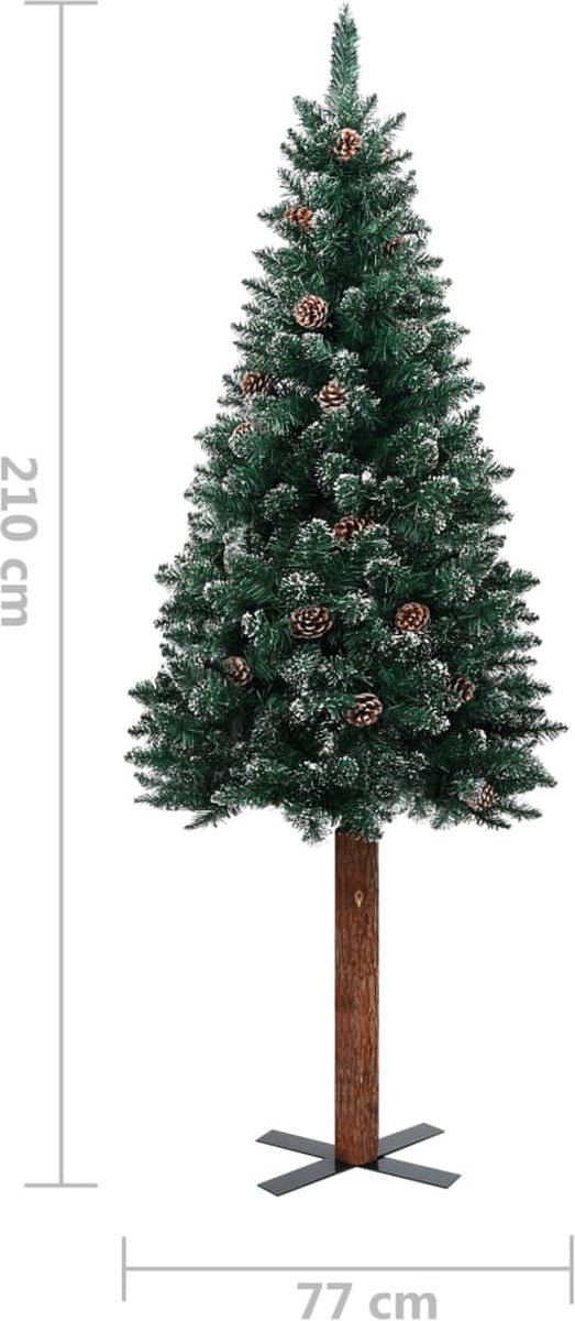 The Living Store Kerstboom Smal 210 cm Groen