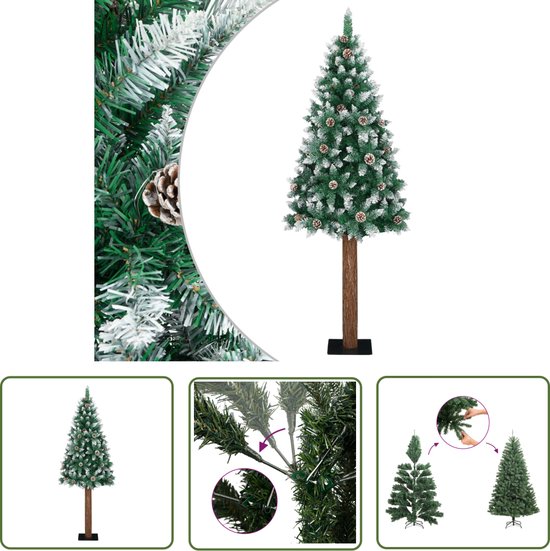 The Living Store Kerstboom Smal 210 cm Groen