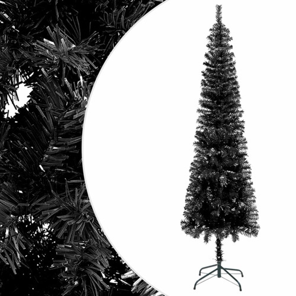 The Living Store Kerstboom Smal 240 cm Zwart
