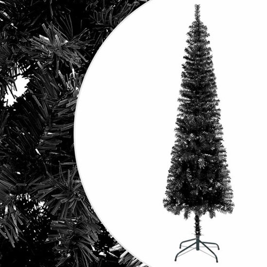 The Living Store Kerstboom Smal 240 cm Zwart