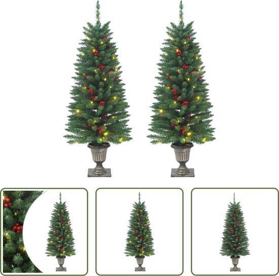 The Living Store Kunstkerstboom 120 cm Groen 2 stuks