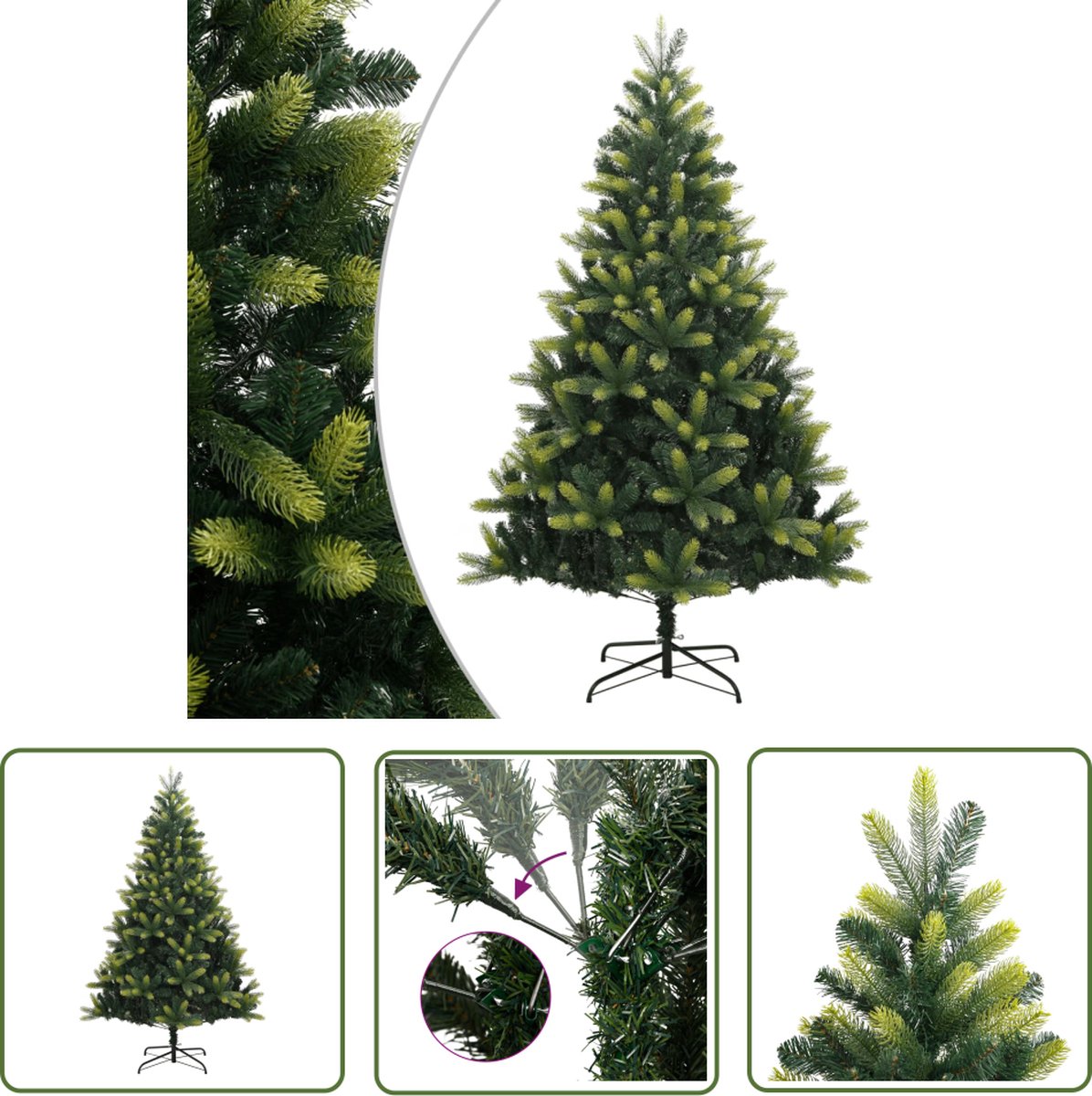 The Living Store Kunstkerstboom 120 cm met standaard