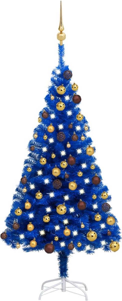 The Living Store Kunstkerstboom 120 cm PVC Blauw