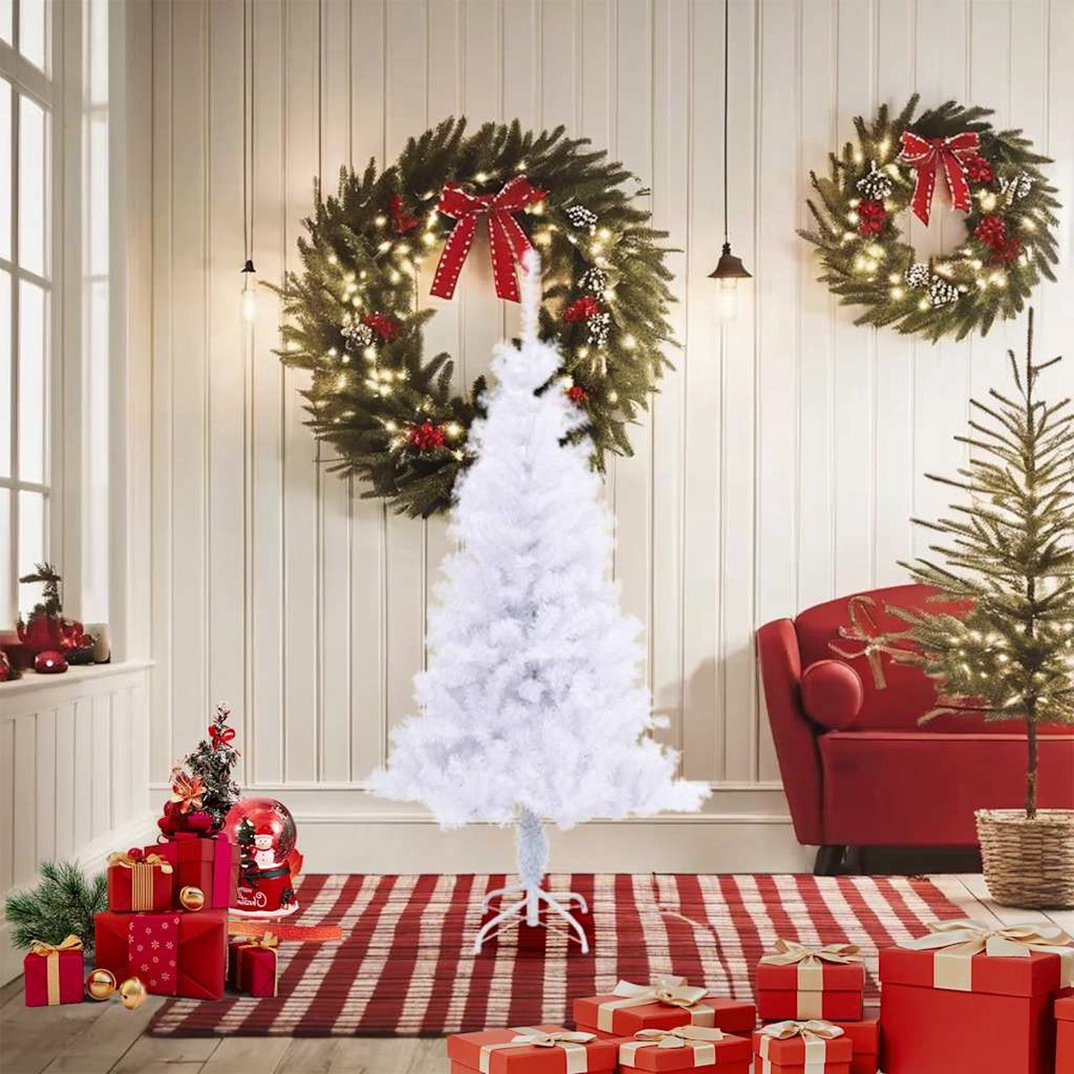 The Living Store Kunstkerstboom 150 cm met standaard