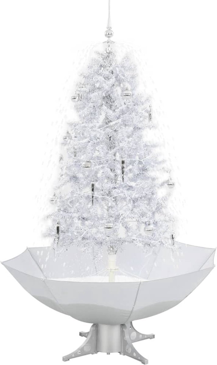 The Living Store Kunstkerstboom 170 cm wit met paraplubasis