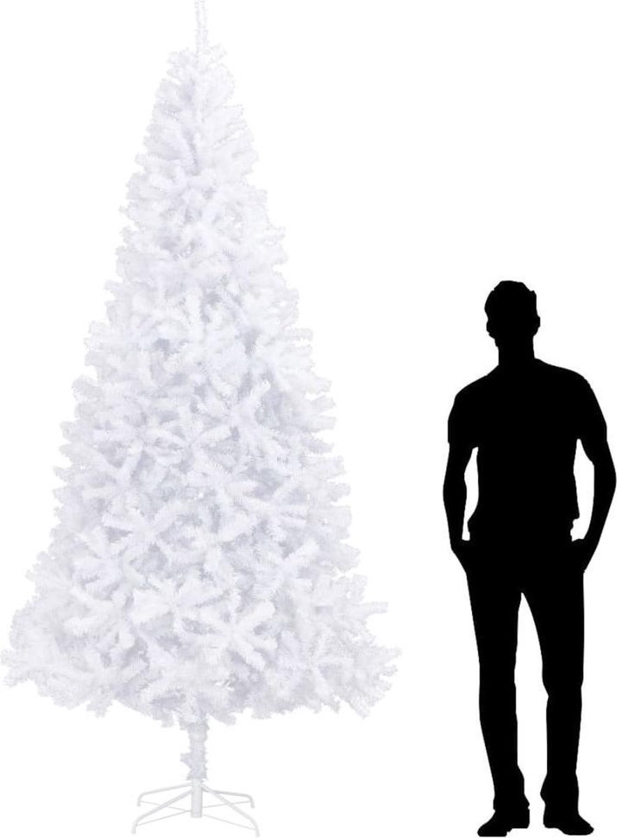 The Living Store Kunstkerstboom 170 cm wit met paraplubasis