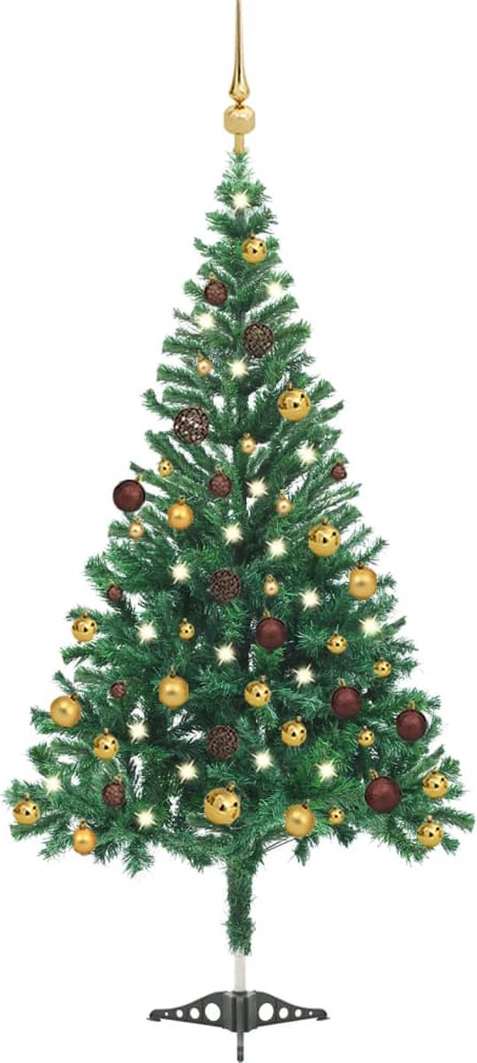 The Living Store Kunstkerstboom 180 cm 546 takken met verlichting en kerstballen