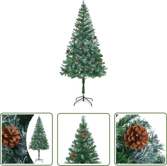The Living Store Kunstkerstboom 180 cm PVC inclusief standaard