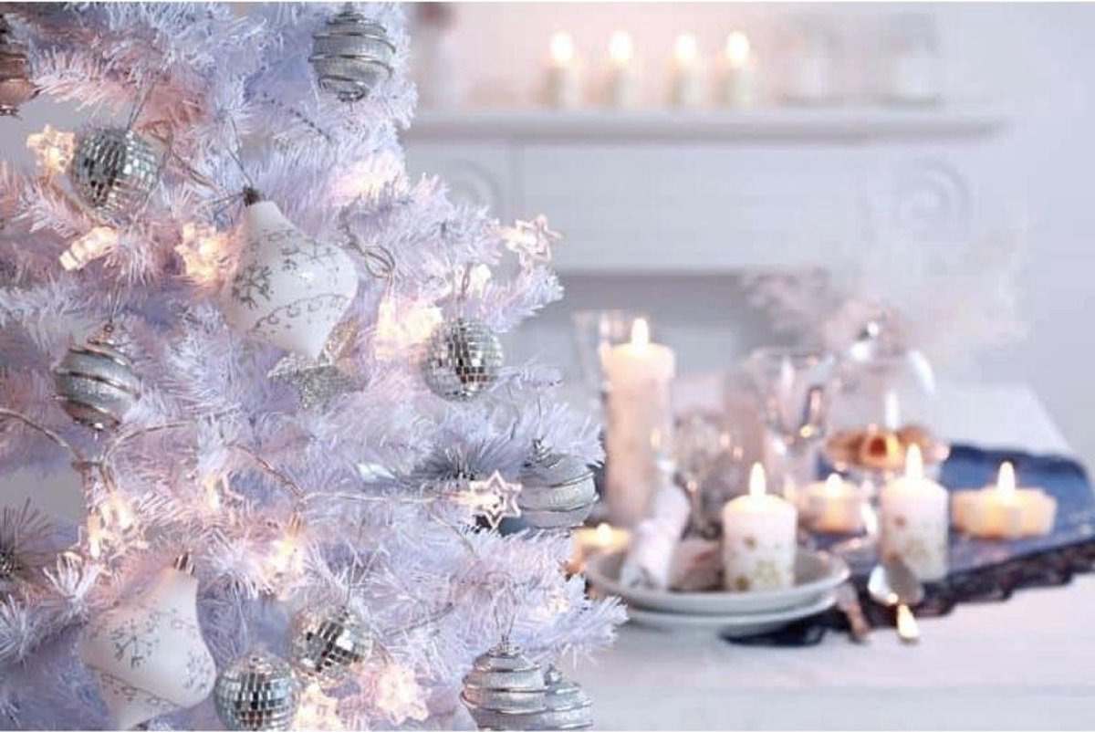The Living Store Kunstkerstboom 180 cm PVC wit