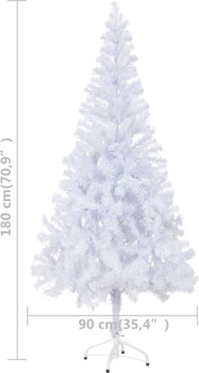 The Living Store Kunstkerstboom 180 cm PVC wit