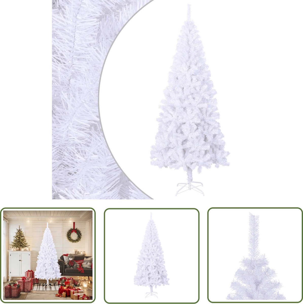 The Living Store Kunstkerstboom 180 cm PVC wit