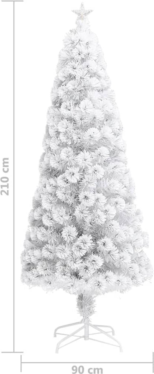 The Living Store Kunstkerstboom 210 cm LED Glasvezel