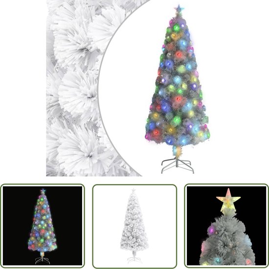 The Living Store Kunstkerstboom 210 cm LED Glasvezel