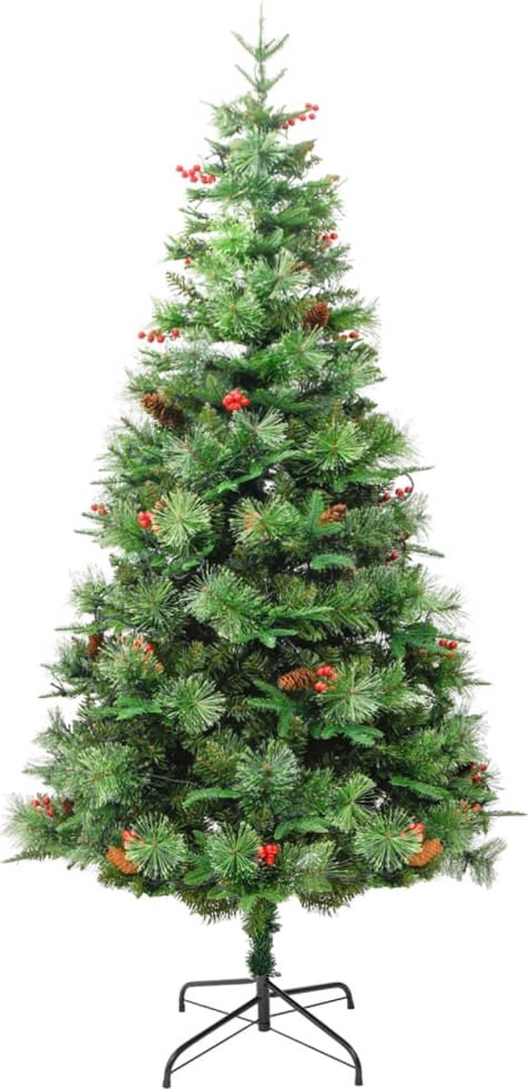 The Living Store Kunstkerstboom 225 cm PVC & PE groen