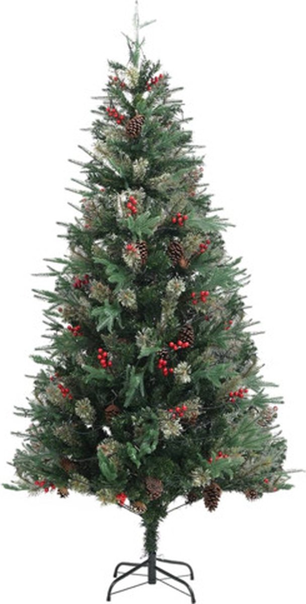 The Living Store Kunstkerstboom 225 cm PVC & PE groen