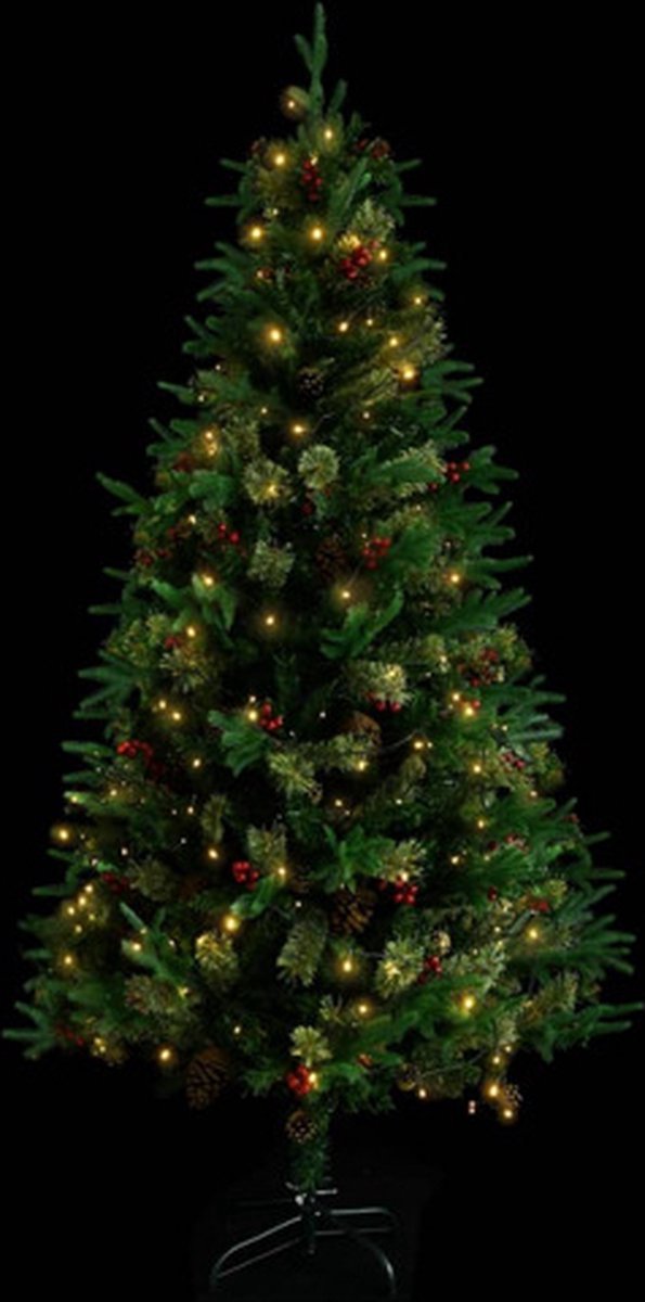 The Living Store Kunstkerstboom 225 cm PVC & PE groen