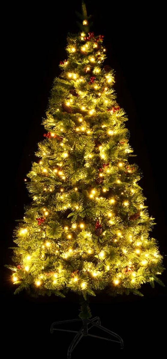 The Living Store Kunstkerstboom 225 cm PVC & PE groen