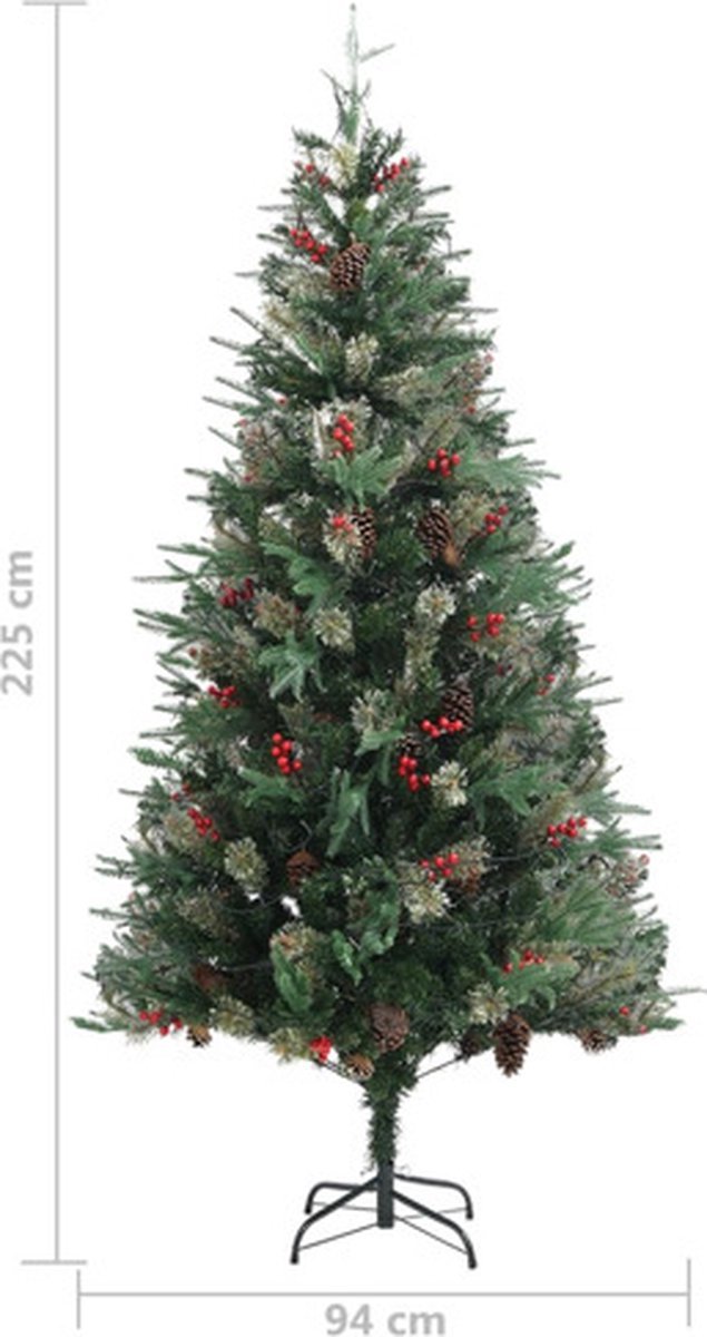 The Living Store Kunstkerstboom 225 cm PVC & PE groen
