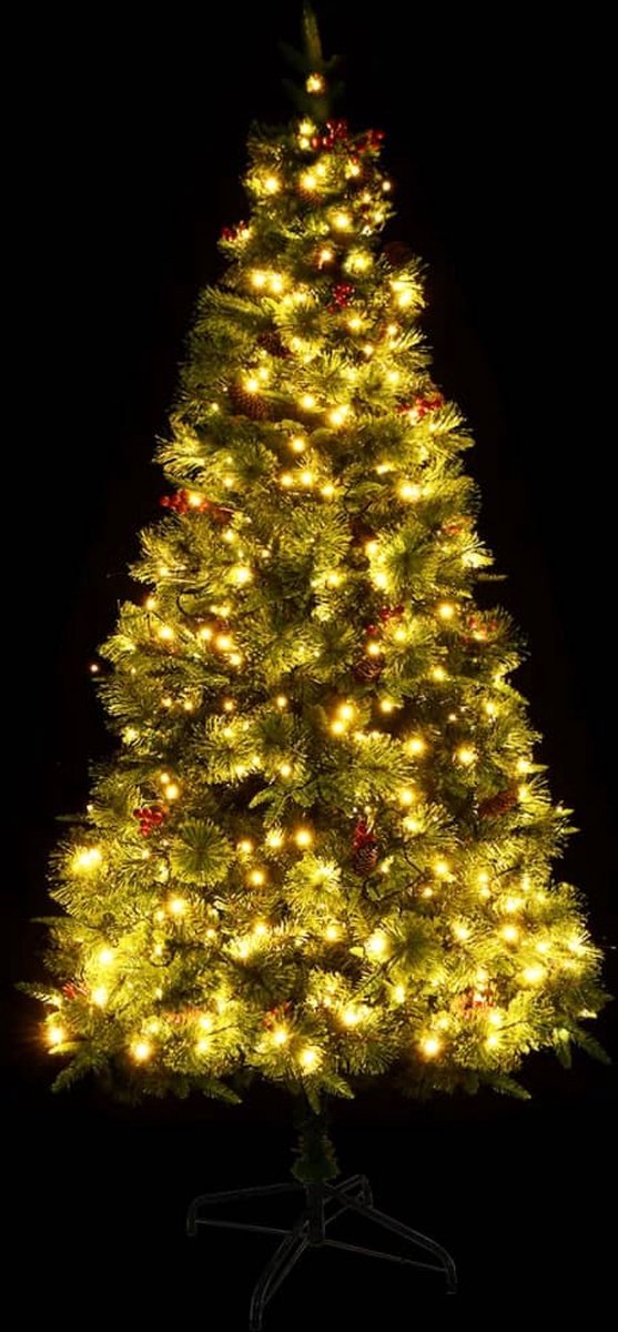 The Living Store Kunstkerstboom 225 cm PVC & PE groen