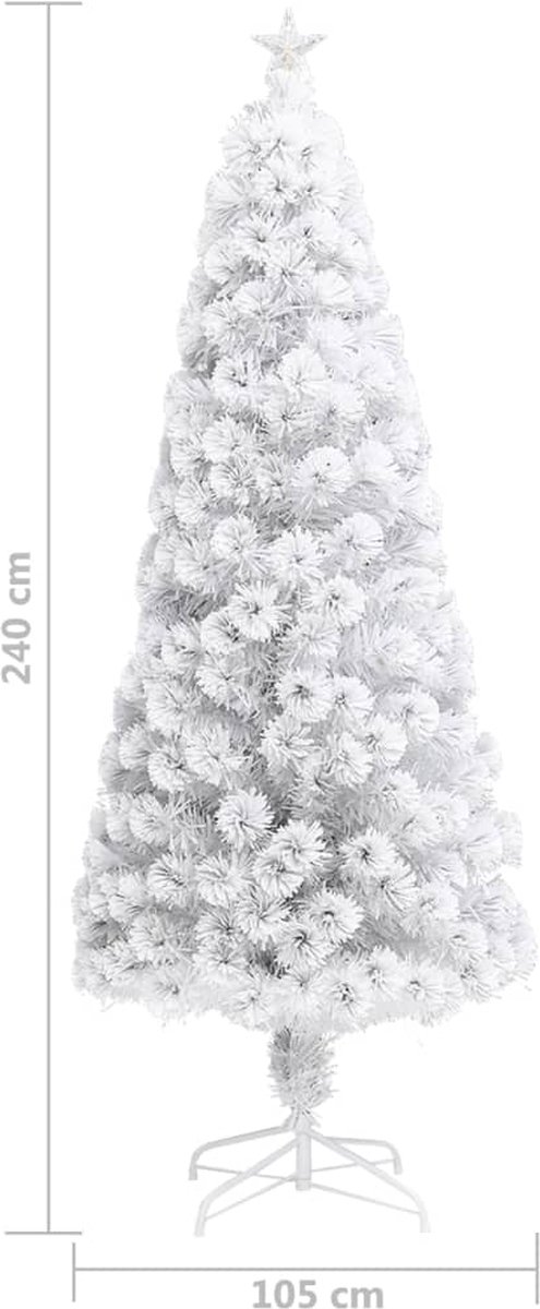 The Living Store Kunstkerstboom 240 cm Glasvezel Wit