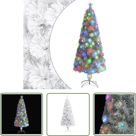 The Living Store Kunstkerstboom 240 cm Glasvezel Wit