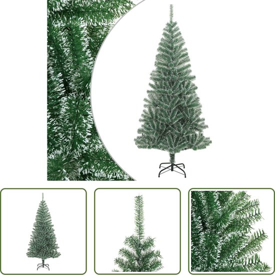 The Living Store Kunstkerstboom 240 cm Groen/Wit PET