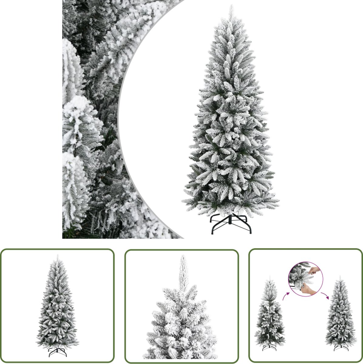 The Living Store Kunstkerstboom 240 cm PVC en PE