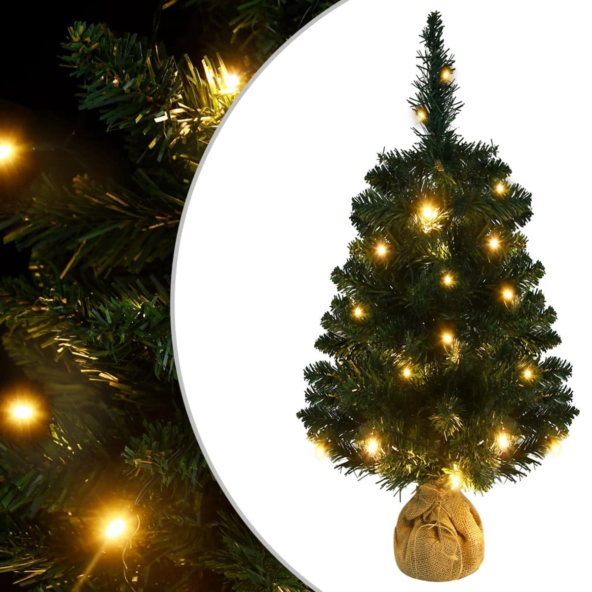 The Living Store Kunstkerstboom 90 cm PVC groen