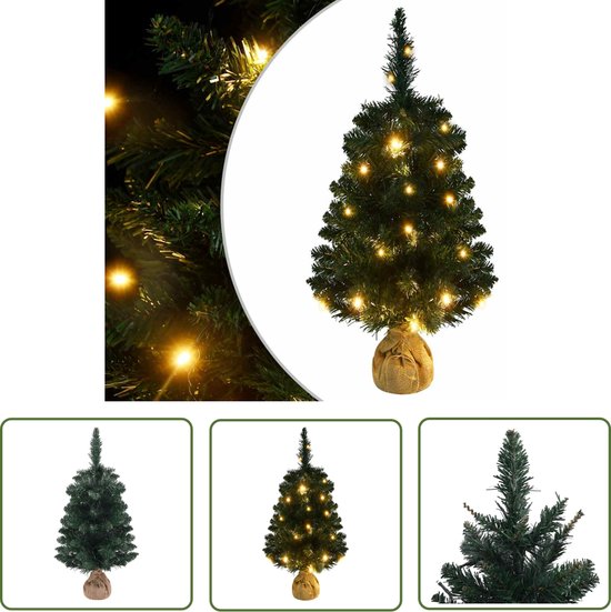 The Living Store Kunstkerstboom 90 cm PVC groen