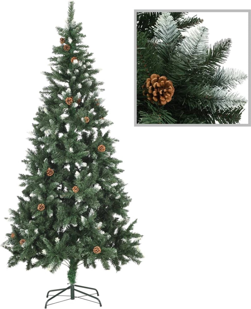 The Living Store Kunstkerstboom Dennenappels 210 cm