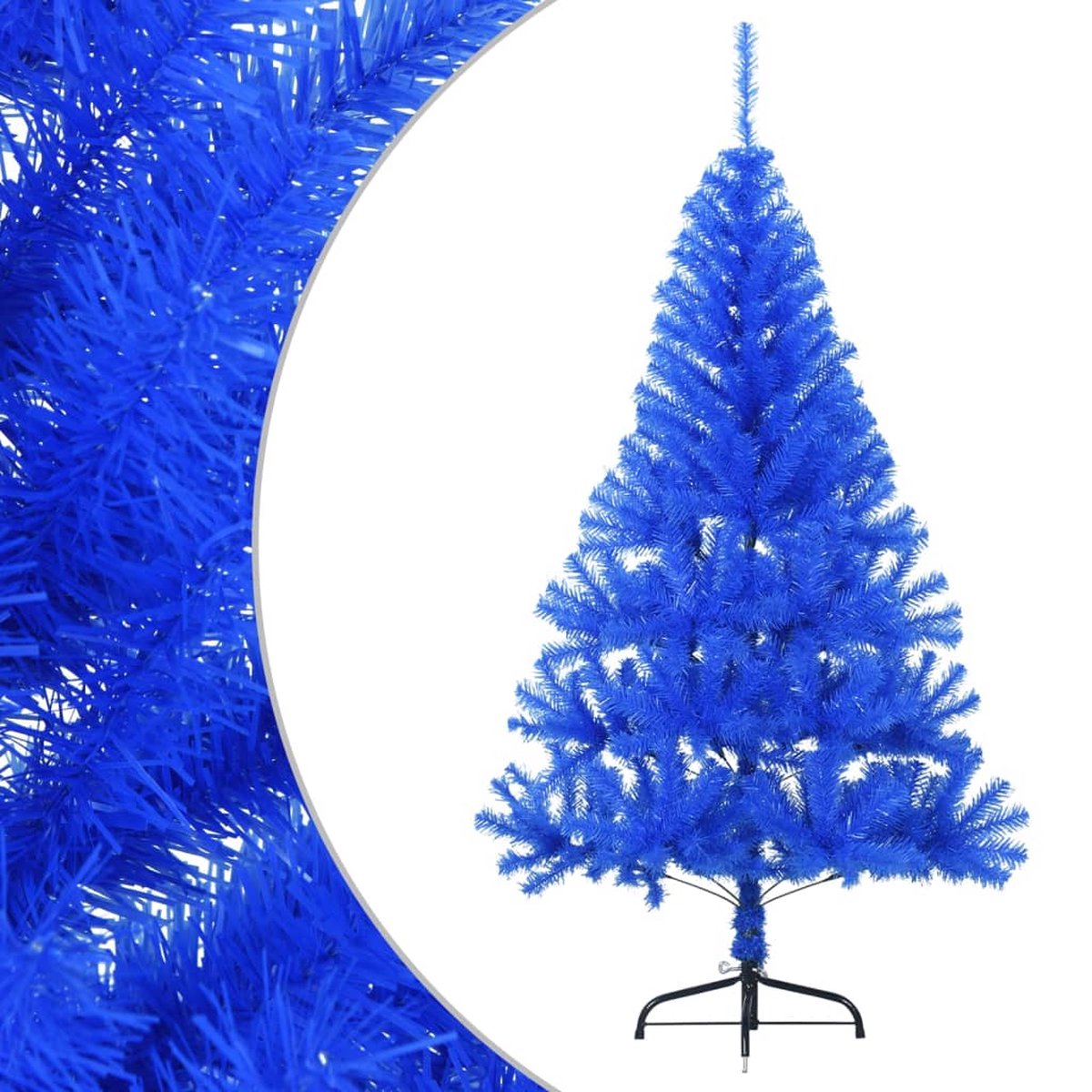 The Living Store Kunstkerstboom Half 120 cm PVC Blauw