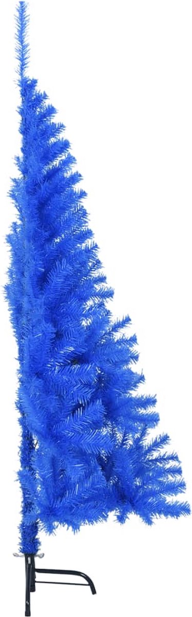 The Living Store Kunstkerstboom Half 120 cm PVC Blauw