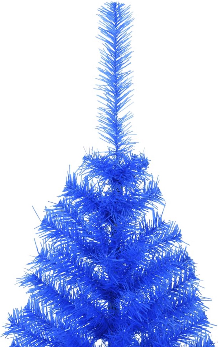 The Living Store Kunstkerstboom Half 120 cm PVC Blauw